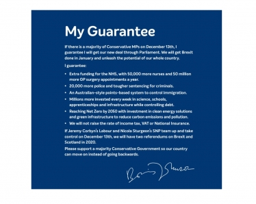 Image of commitments in the 2019 Conservative Party Manifesto